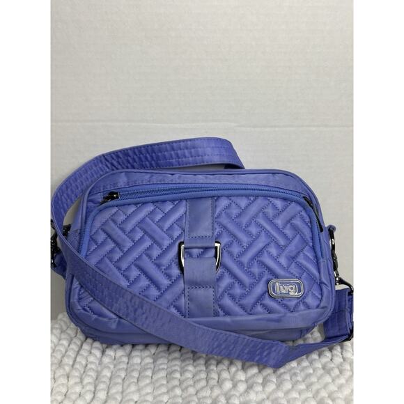 Lug Carousel Lavender Purple Quilted Belt Loop Bag Crossbody Bag - Picture 4 of 13